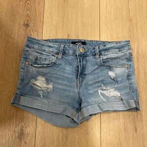 Aero Light Blue Distressed Jean Shorts